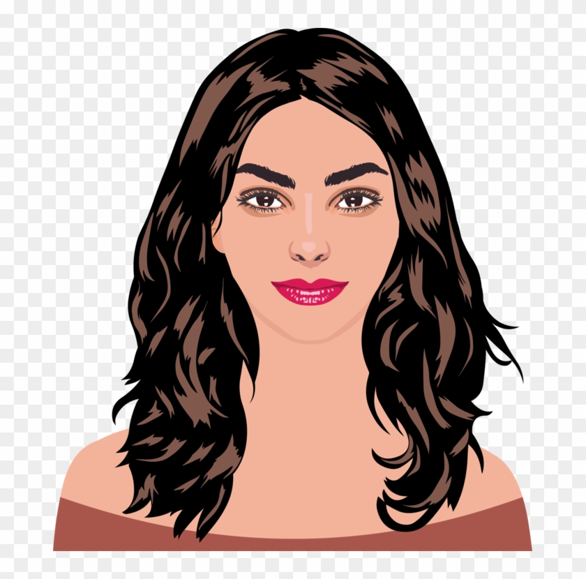 Brown Hair Eyebrow Woman Hair Coloring - Brown Hair Girl Clip Art - Png Download