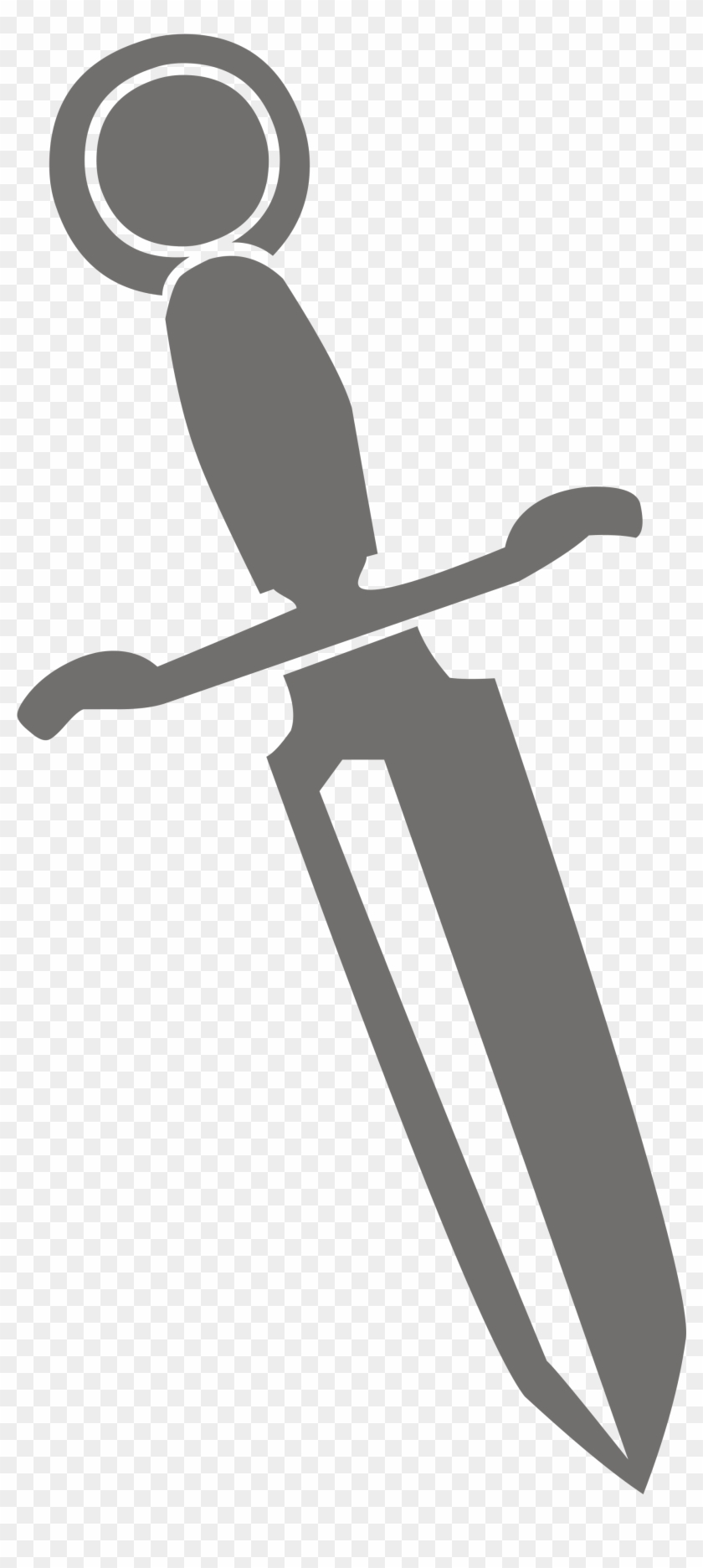 Dagger Silhouette R - Clipart Dagger - Png Download #2106856