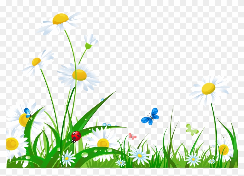 Laptop Desktop Wallpaper Flower - Трава С Цветами Клипарт Clipart