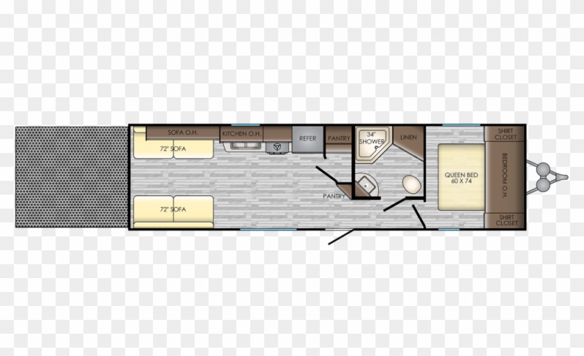 2019 Zinger Zr288rr Floor Plan Img - Recreational Vehicle Clipart #2107961