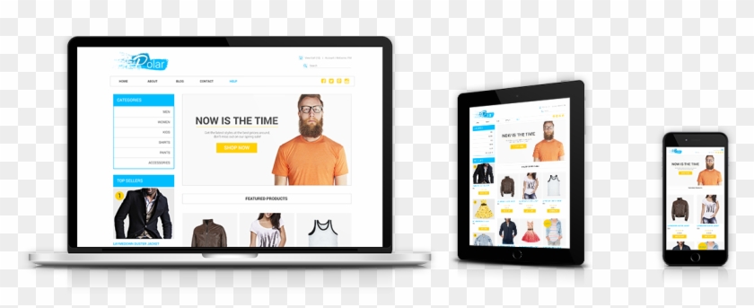 Responsive & Mobile Ready - Ecommerce Web Design Clipart