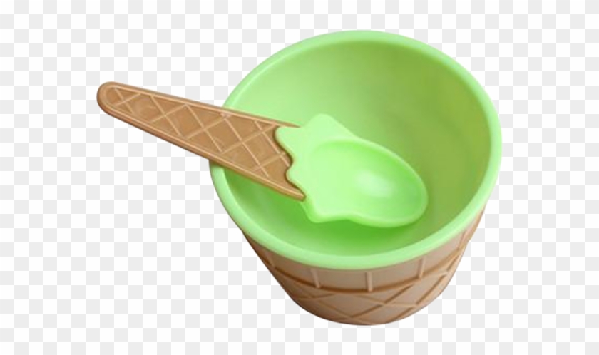 Ice Cream Bowl & Spoon Set - קערה וכפית Clipart