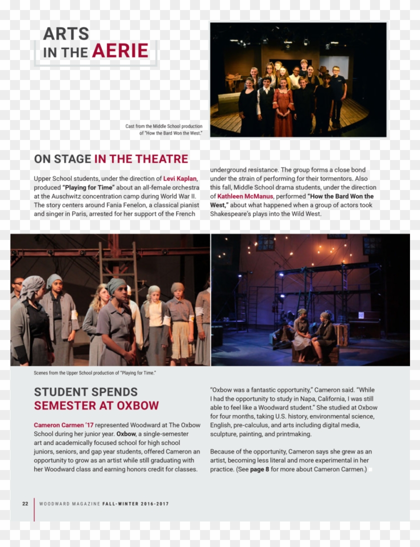 Arts In The Aerie Cast From The Middle School Production - Flyer Clipart