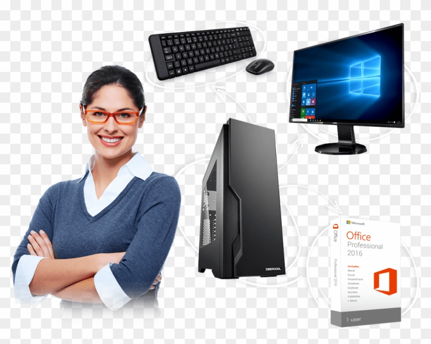 Choose Your Perfect Desktop Pc - Professional Woman Png Clipart