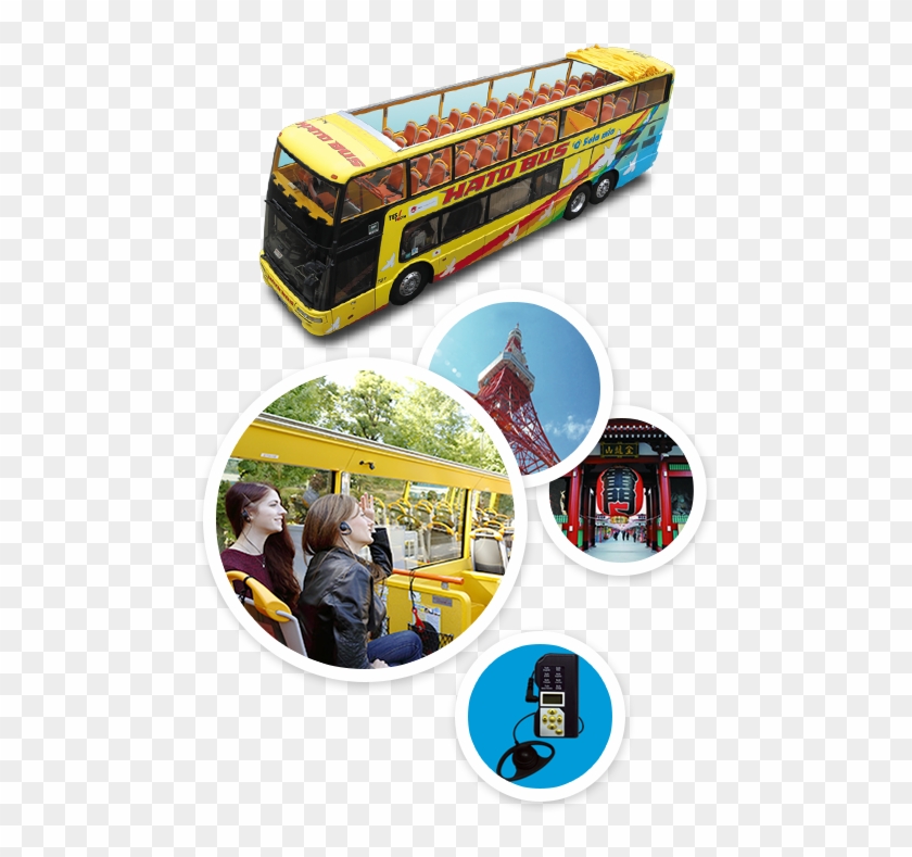 Open Top Double Decker Hato Bus Clipart