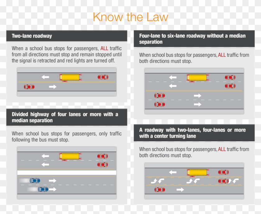 What Is The Law - School Bus Stop Laws Washington State Clipart