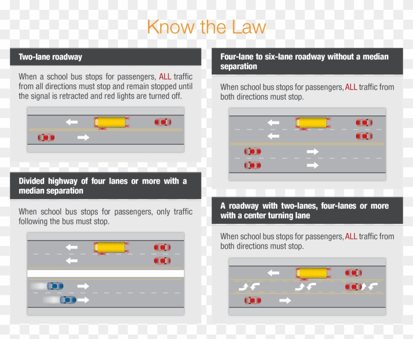 What Is The Law - School Bus Stop Laws Washington State Clipart #2109993