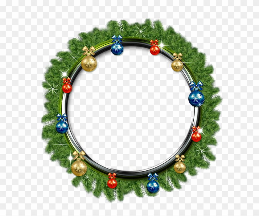 Photo Frame, New Year's Eve, Swag, Ornament, Photoshop - Christmas Picture Frames Transparent Background Clipart