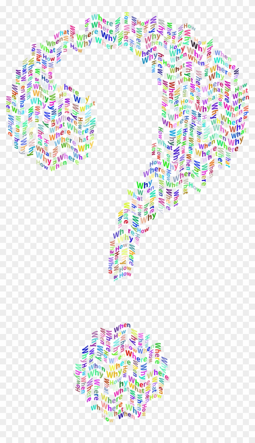 Prismatic Ripples Five Double Yous Word Cloud No - Question Mark Clipart