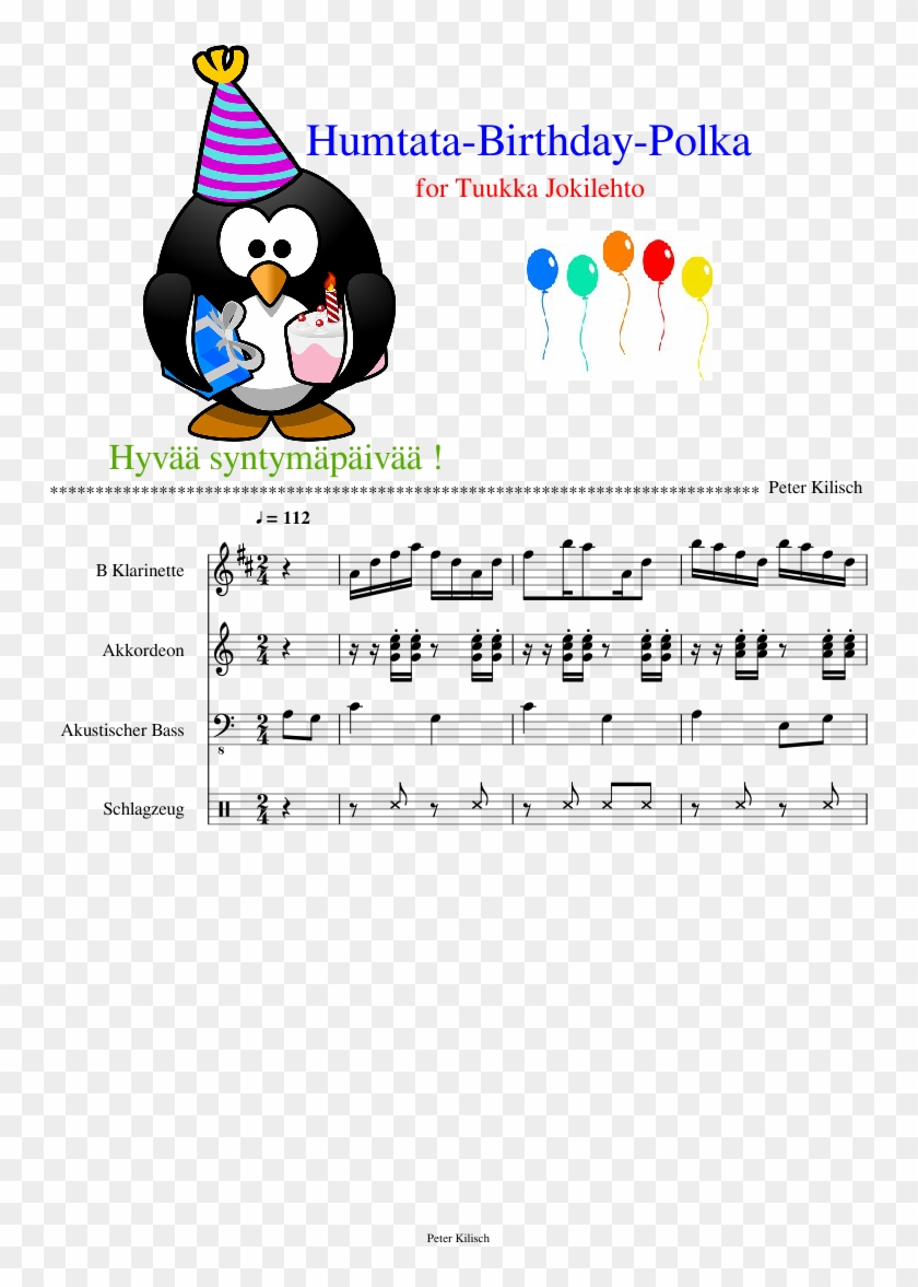 Humtata - Birthday - Polka - Cartoon Clipart