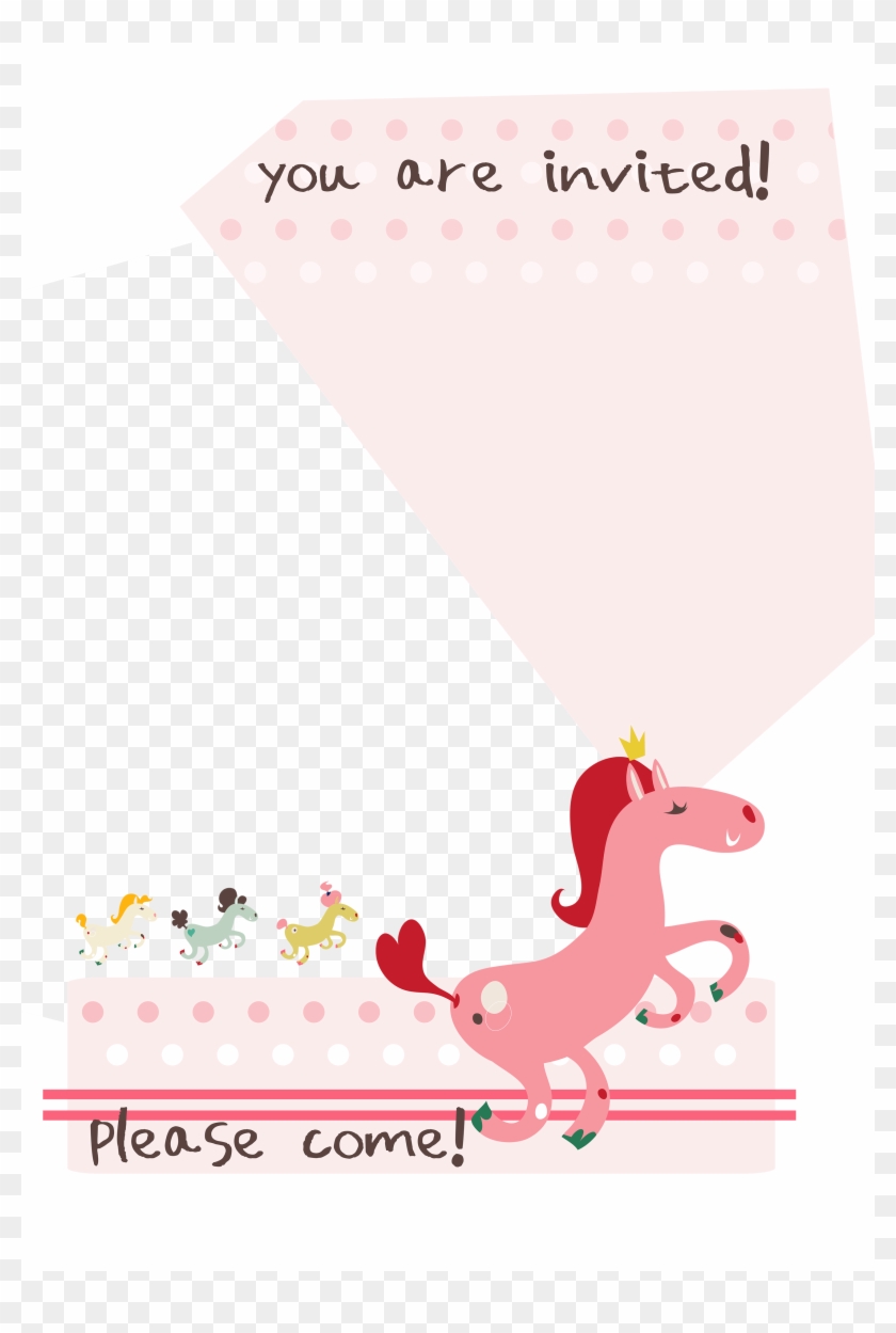 028 Free Mermaid Invitation Template Bday - Unicorn Template Of Birthday Invitation Clipart #2111229