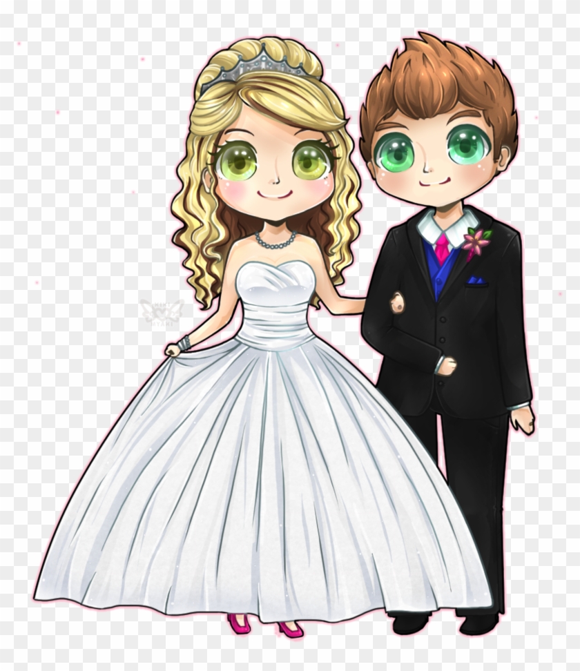 Wedding Invitation Drawing - Anime Wedding Couple Png Clipart #2111479