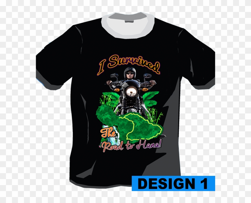 Road To Hana On Harley Davidson Motorcycle - Motorcycle Touring T Shirt Design Clipart