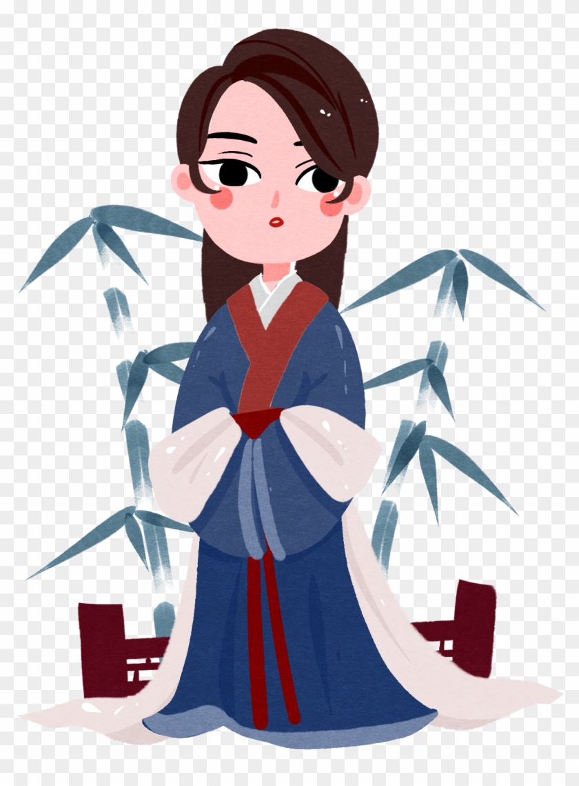 Hanfu Character Girl Illustration Png And Psd - Anime Girl With Multiple Arms Clipart