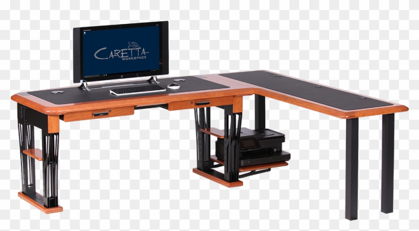 L Shaped Desks Products By Caretta Workspace L Desks - L Shaped Desk With Printer Clipart #2113748
