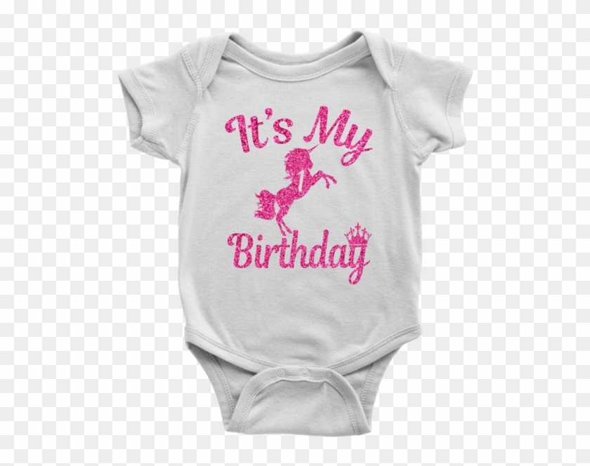 It's My 1st Birthday Pink Unicorn Princess 1 Babies - One-piece Garment Clipart #2113781