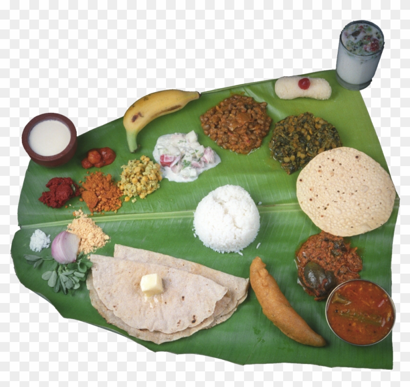 Jowar Bhakri Meals - Banana Leaf Rice Clipart #2113853