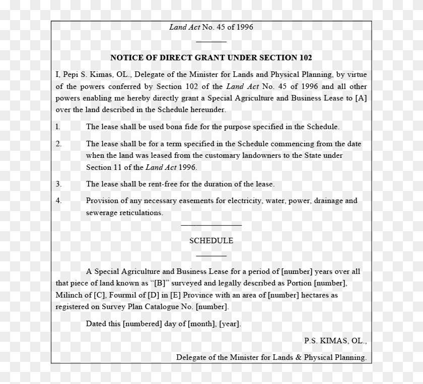 1 Format Of Notices Advertising The Grant Of Special - Mun Resolution Clipart