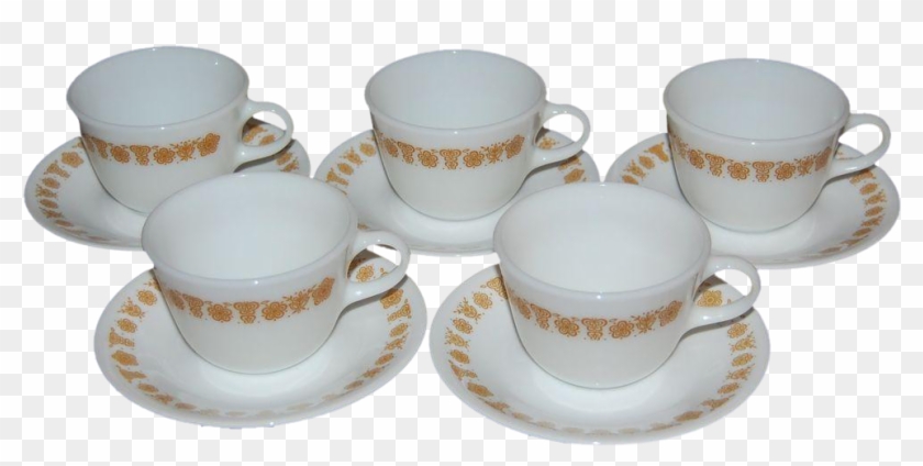 Cup Saucer 6 Pcs Png Clipart #2114014