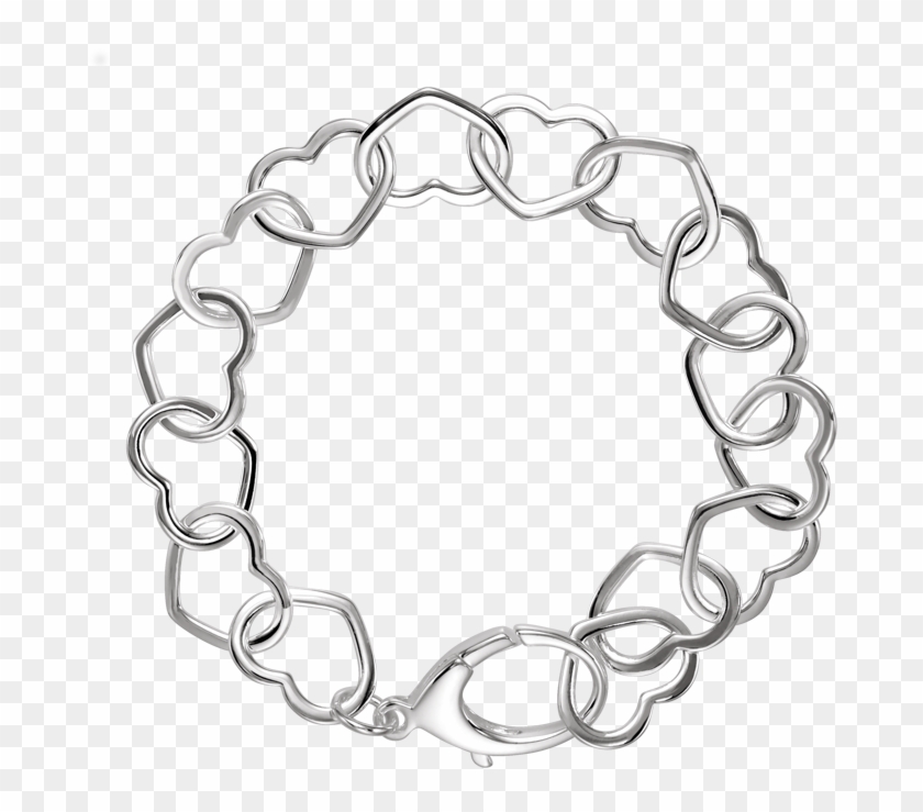 Sterling Silver 12 Mm Heart - Bracelet Clipart