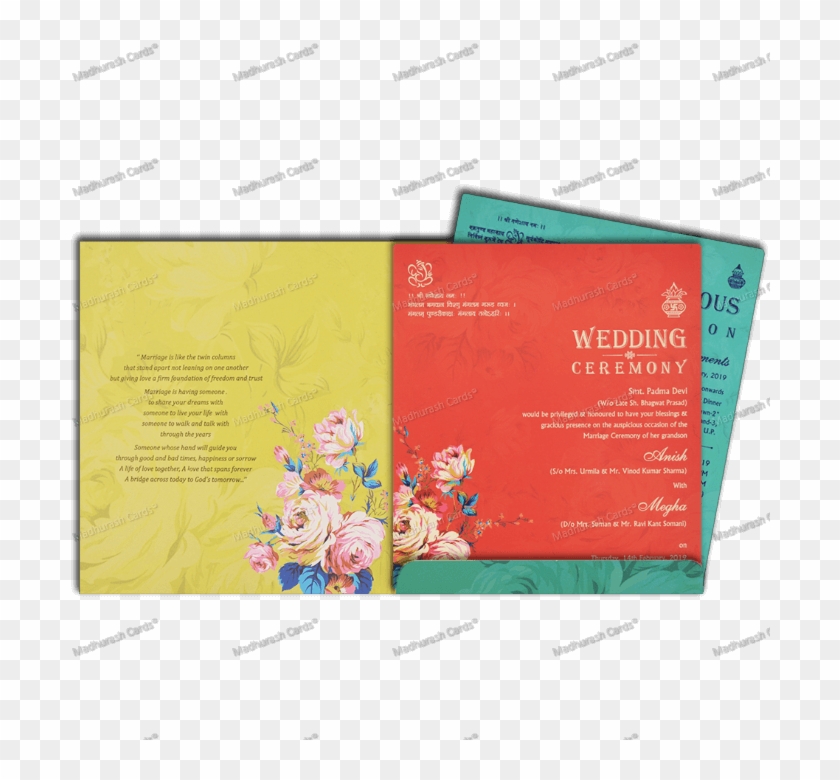 Hindu Wedding Cards - 花 素材 Clipart #2115996
