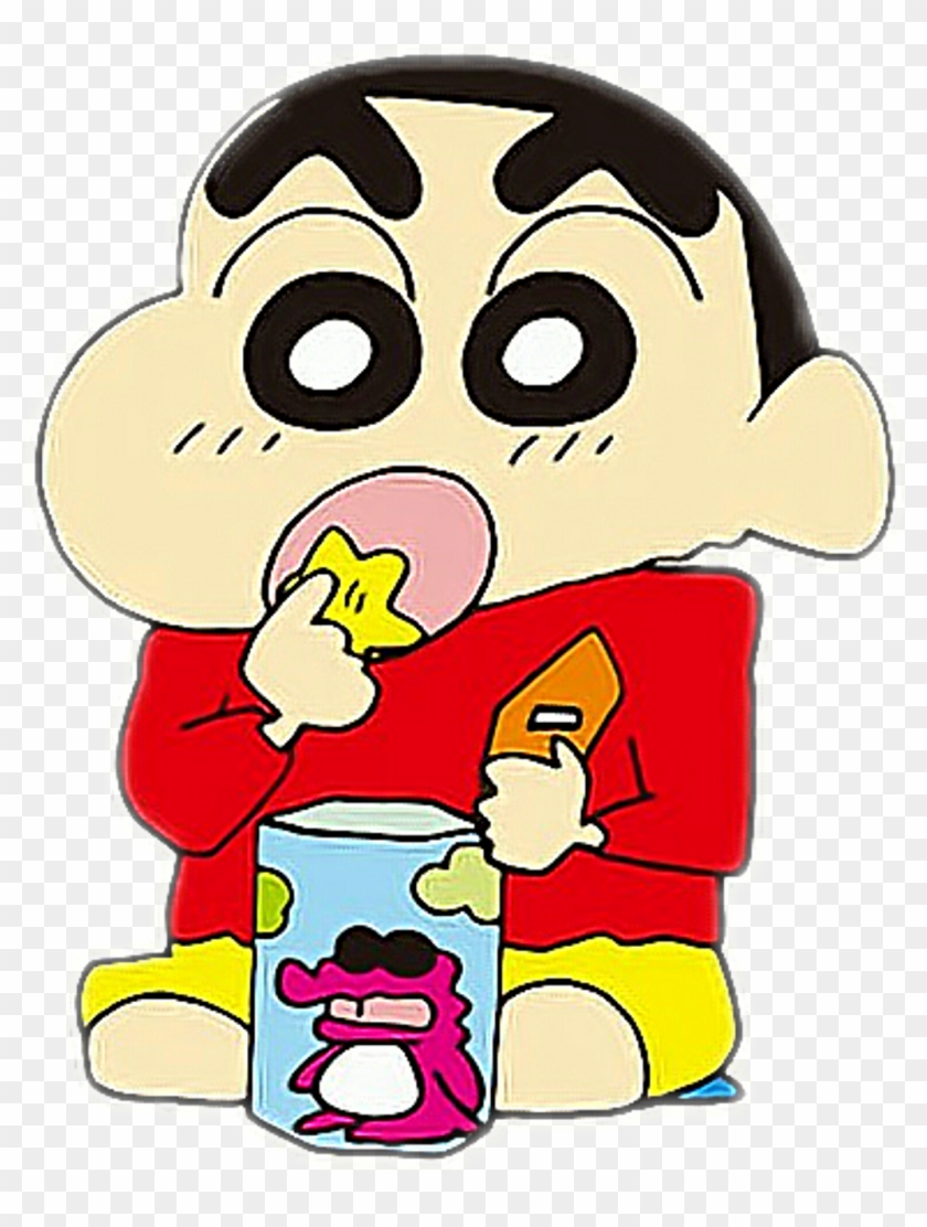shinchan Shin Chan Sticker Black White Clipart