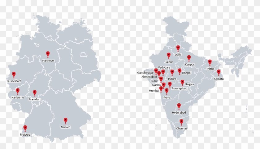 Our Presence - Transparent Germany Map Outline Clipart