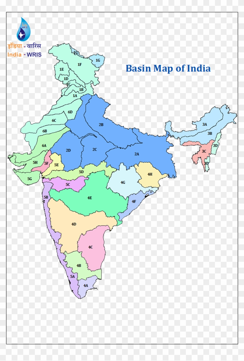 Map Of India Rivers From India Wris - Evangelical Free Church Of India Clipart