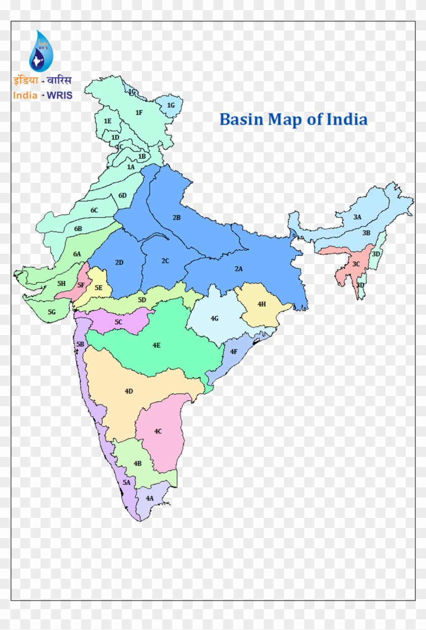 Map Of India Rivers From India Wris - Evangelical Free Church Of India Clipart #2116697