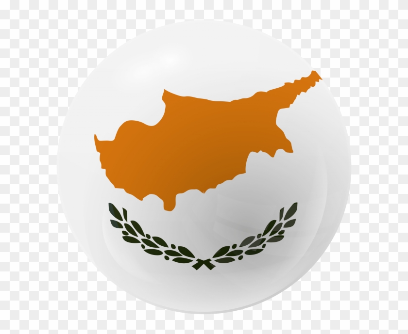Cyprus Flag Round Button - Animated Cyprus Flag Clipart