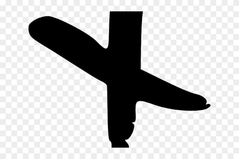 Drawn Cross Tick - Airliner Clipart