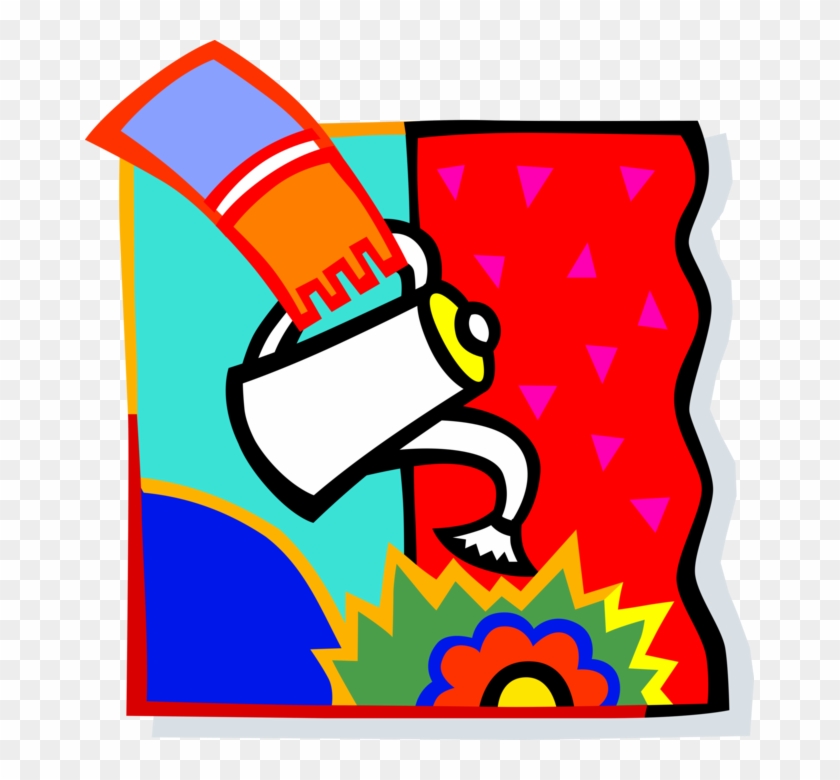 Vector Illustration Of Hand Waters Garden Plants With Clipart