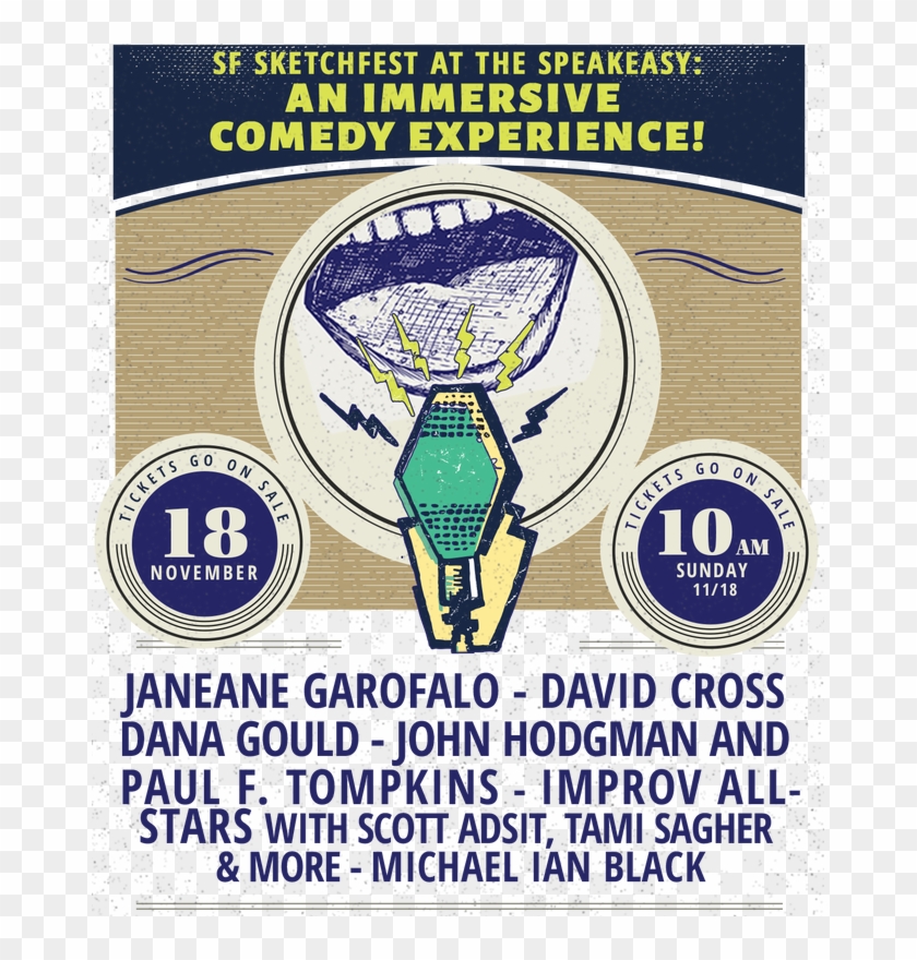 Sf Sketchfest At The Speakeasy - Flyer Clipart