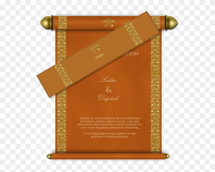 Email Wedding Card Royal Scroll Design Clipart