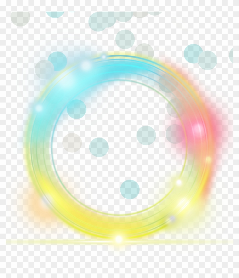 Simple Light Effect Yellow Element Euclidean Vector - Circle Clipart