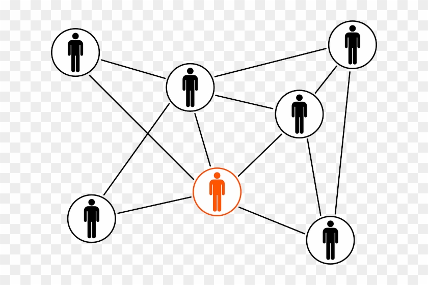 Linked, Connected, Network, Team, Teamwork, Black, - Network Vector Png Clipart #2118625