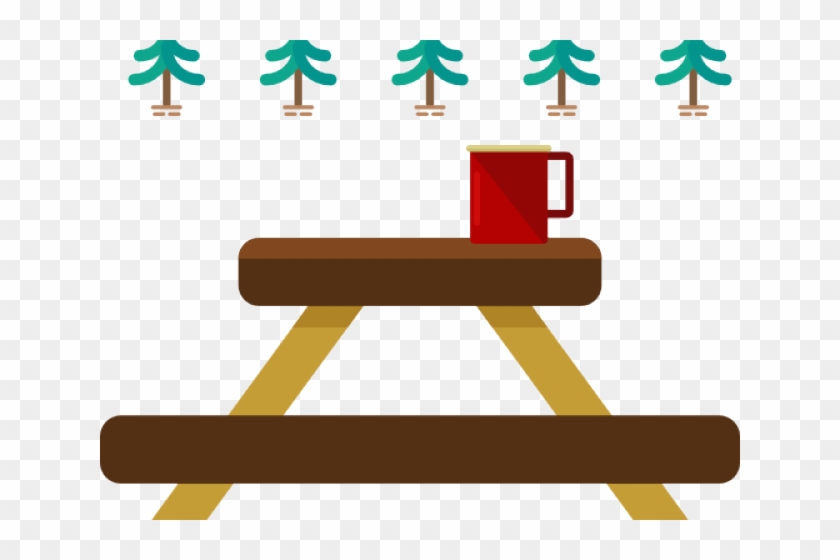 Picnic Table Clipart Picnic Blanket - Camping Picnic Table Clip Art - Png Download