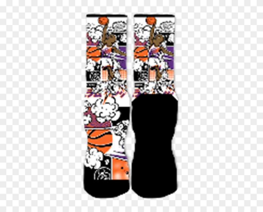 Charles Barkley Comic Slam Custom Socks - Cartoon Clipart