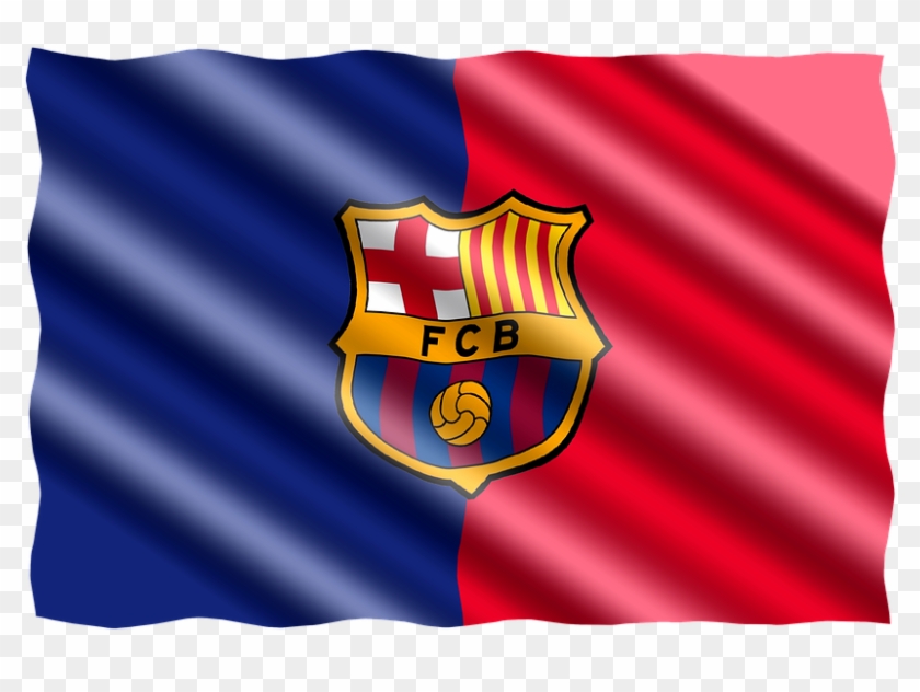 Football, International, Flag, Spain, Fc Barcelona - Fc Barcelona Clipart