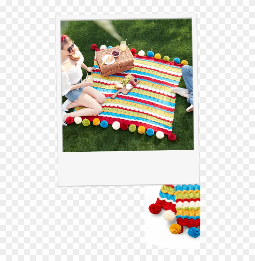 Cheerful Ripple Knit Blanket Group Sm - Play Clipart