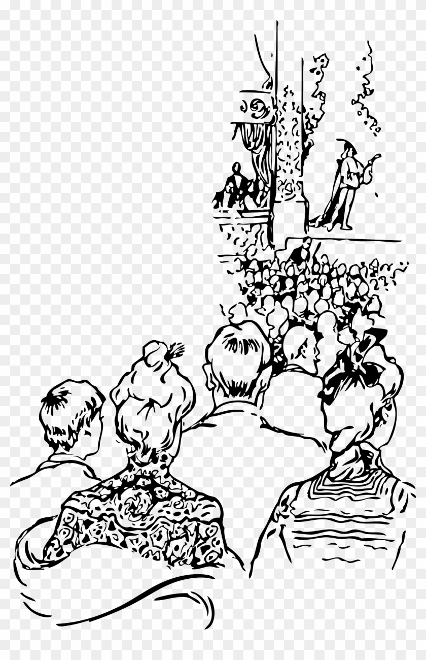 This Free Icons Png Design Of At The Theater - Theatre Clipart Black And White Transparent Png #2120345