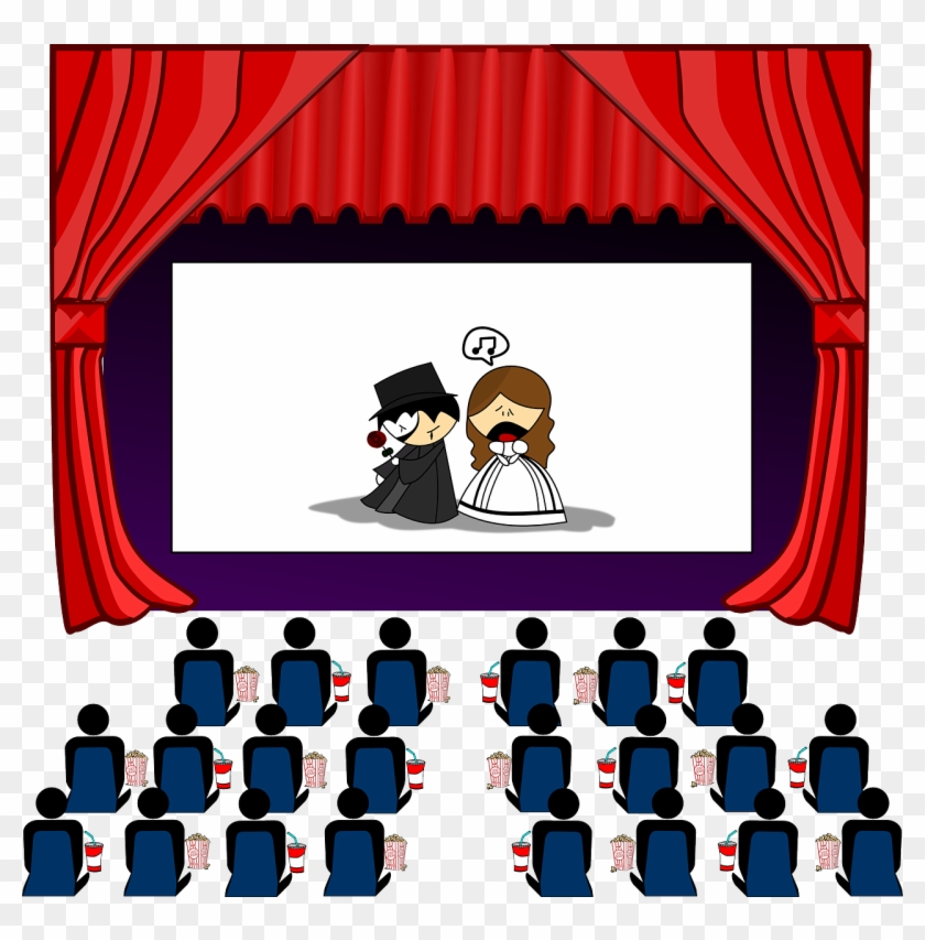 Clip Black And White Stock Movie - Theater Clipart - Png Download