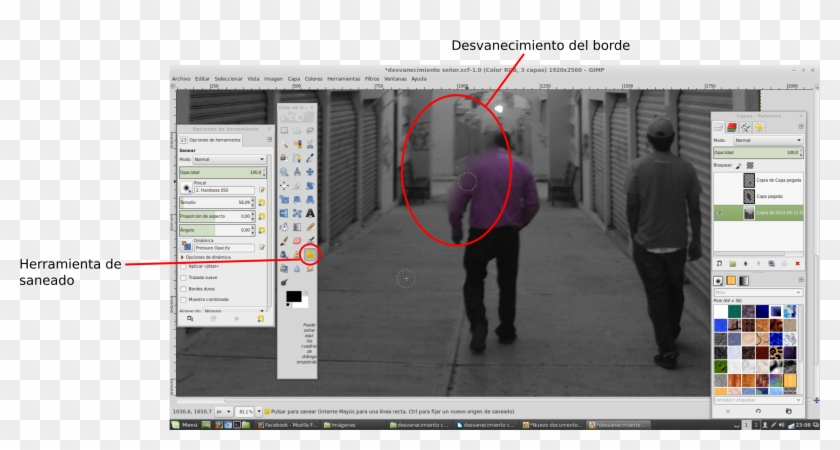 Hacemos Visibles Todas Las Capas, Seleccionamos La - Gimp Clipart #2120787