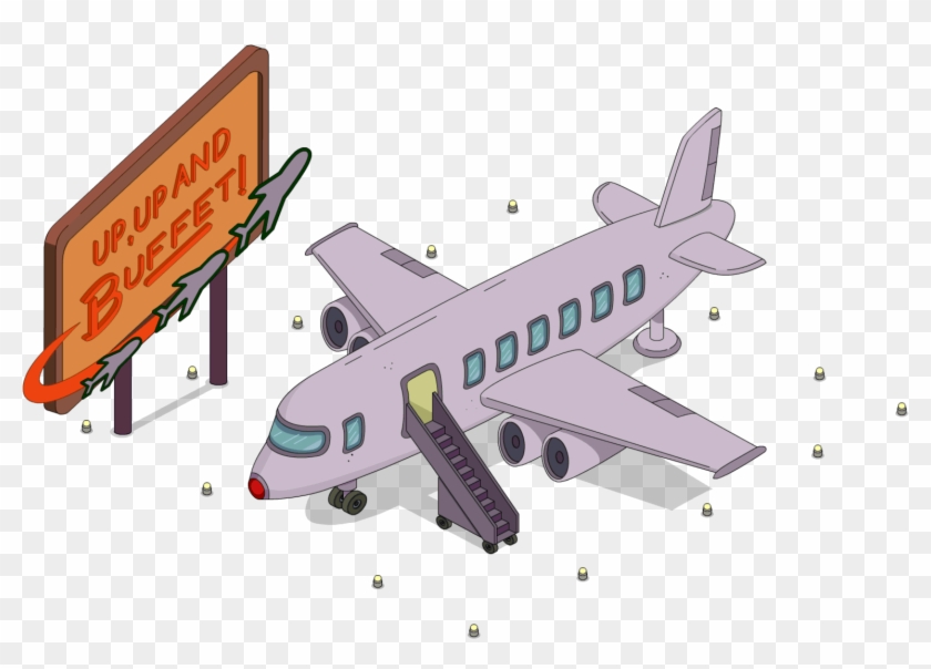 Tapped Out Up, Up And Buffet - Simpsons Tapped Out Airplane Clipart #2121195