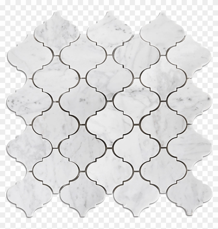 Bianco Gioia Marble Mosaic Tile Arabesque Clipart #2121679