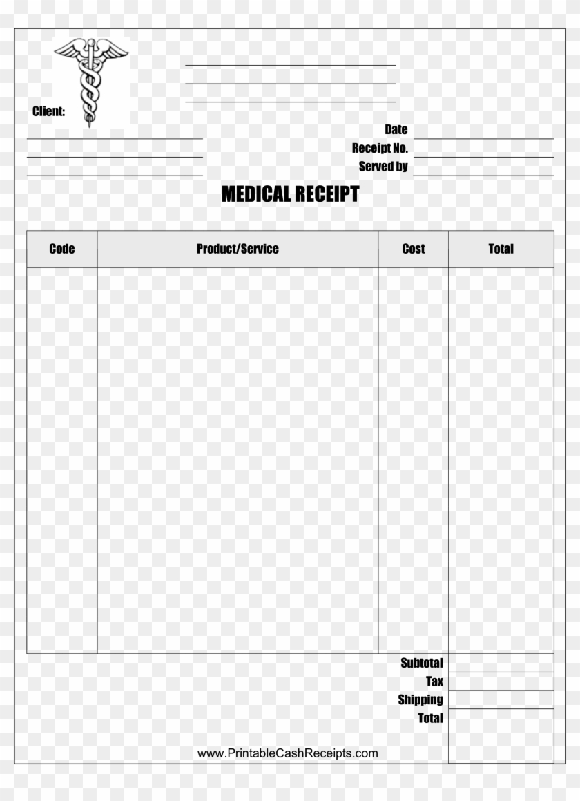 Medical Doctor Receipt Clipart