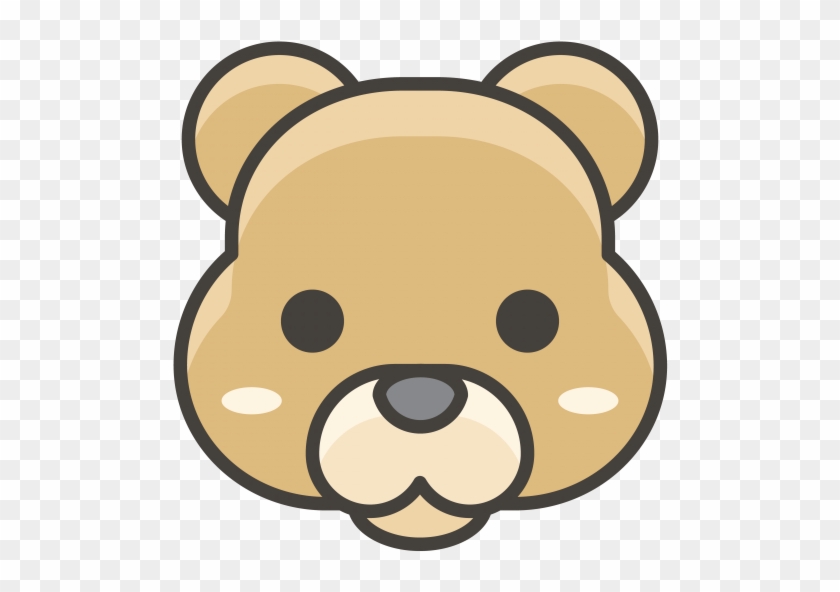 Bear Face Emoji Icon - Vector Graphics Clipart #2122761