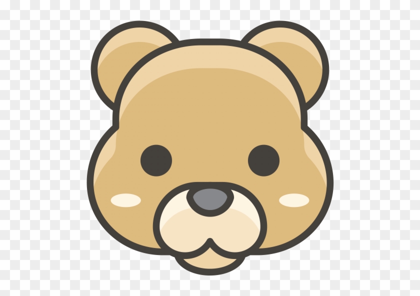 Bear Face Emoji Icon - Vector Graphics Clipart