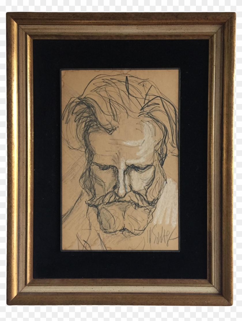 Beard Drawing Vintage - Picture Frame Clipart