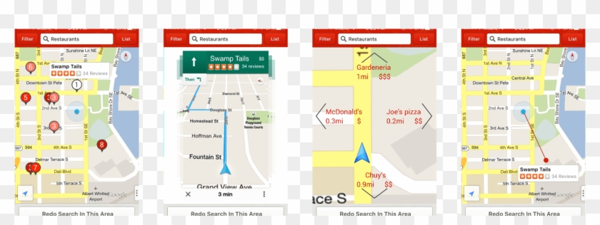 Exploring Ui Of Map View In Yelp-like Apps - Yelp Interface Clipart #2123997